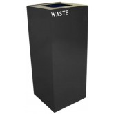 WITT GeoCube Square Recycling Receptacle w/ Square Opening - 36 gallon, Charcoal